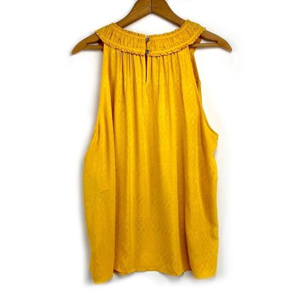 Jacquard Sleeveless Top Turmeric Cynthia Stephe Xl - Picture 6 of 14